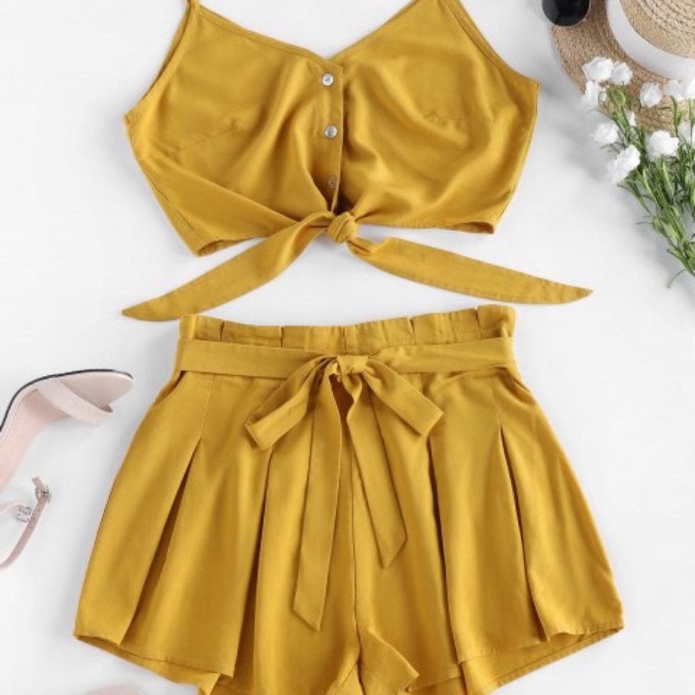 Zaful Two Piece Top & Shorts Set